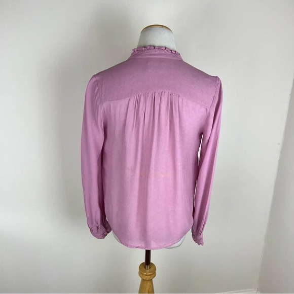 Aritzia Wilfred Button Down Chiffon Sheer Long Sleeve Top Shirt Size XXS - Picture 5 of 5